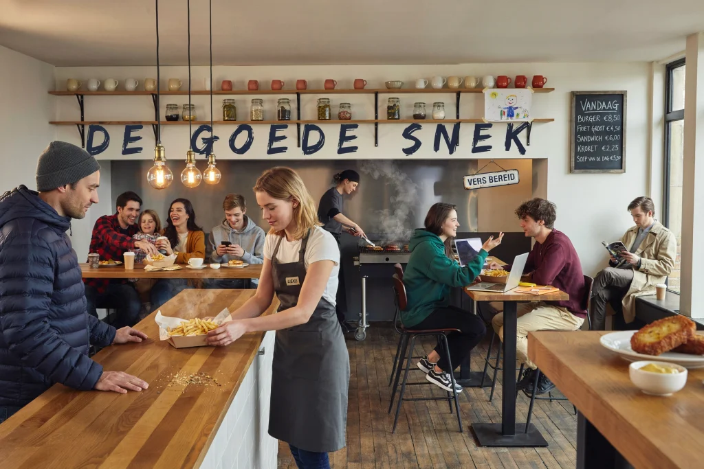 Gezellig restaurant bezoek